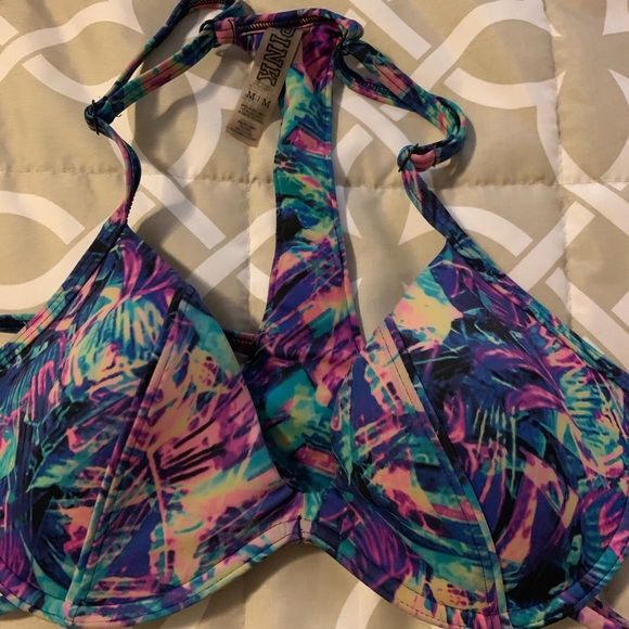 Victoria Secret Pink Multicolor Bikini Top Bottom - Picture 2 of 7